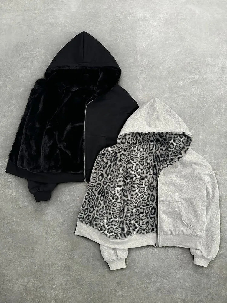 Dwustronna Bluza Rozpinana z Kapturem Oversize – Reversible Streetwear