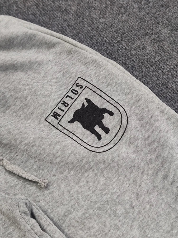 Solrim "AK-47" Double-Waist Oversized Sweatpants – Szare Spodnie Dresowe