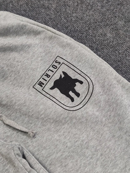 Solrim "AK-47" Double-Waist Oversized Sweatpants – Szare Spodnie Dresowe