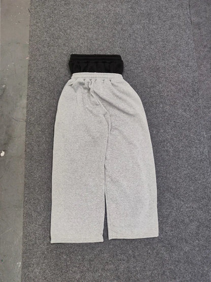 Solrim "AK-47" Double-Waist Oversized Sweatpants – Szare Spodnie Dresowe
