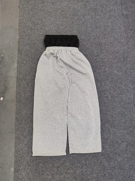 Solrim "AK-47" Double-Waist Oversized Sweatpants – Szare Spodnie Dresowe