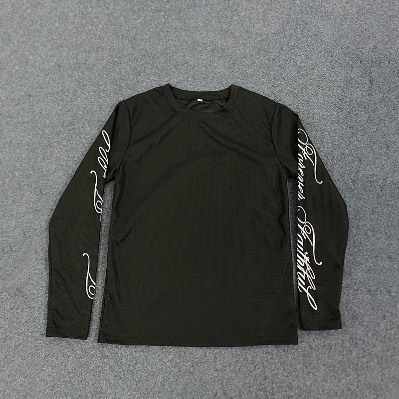 Koszulka z długim rękawem "Forever Faithful" – Longsleeve Boxy Fit Czarny / Biały
