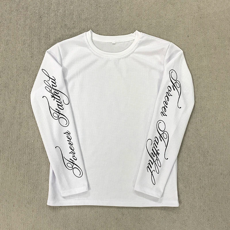 Koszulka z długim rękawem "Forever Faithful" – Longsleeve Boxy Fit Czarny / Biały