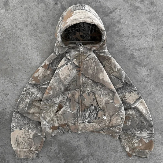 Bluza z Kapturem Rozpinana (Zip) – Real Tree Camo